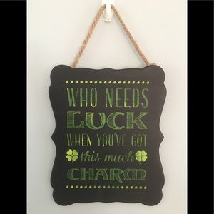 Lucky Charm 🍀 Handcrafted Hanging Plaque 10.5x13